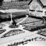Rocket in the park at the front of the palace in Nakło.